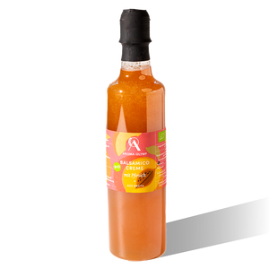 
                  
                    Aroma Olymp Bio Balsamico Creme mit Pfirsich 500 ml in Plastikflasche.
                  
                