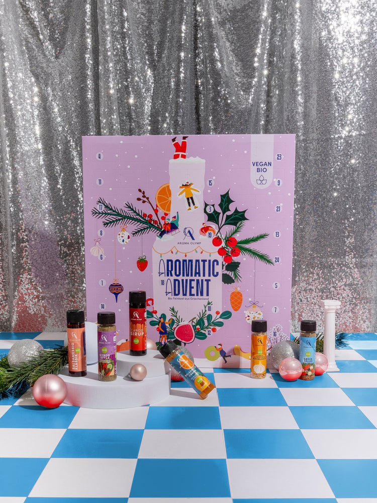 Aroma Olymp Bio Adventskalender vegan Moodfoto.