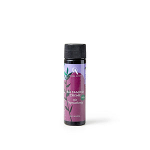 
                  
                    Aroma Olymp Bio Balsamico Creme mit Thymianhonig in 40 ml Flasche.
                  
                