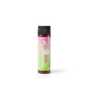 
                  
                    Aroma Olymp Bio Vinaigrette mit Olivenöl, Honig, Senf und Knoblauch in 40 ml Flasche. 
                  
                