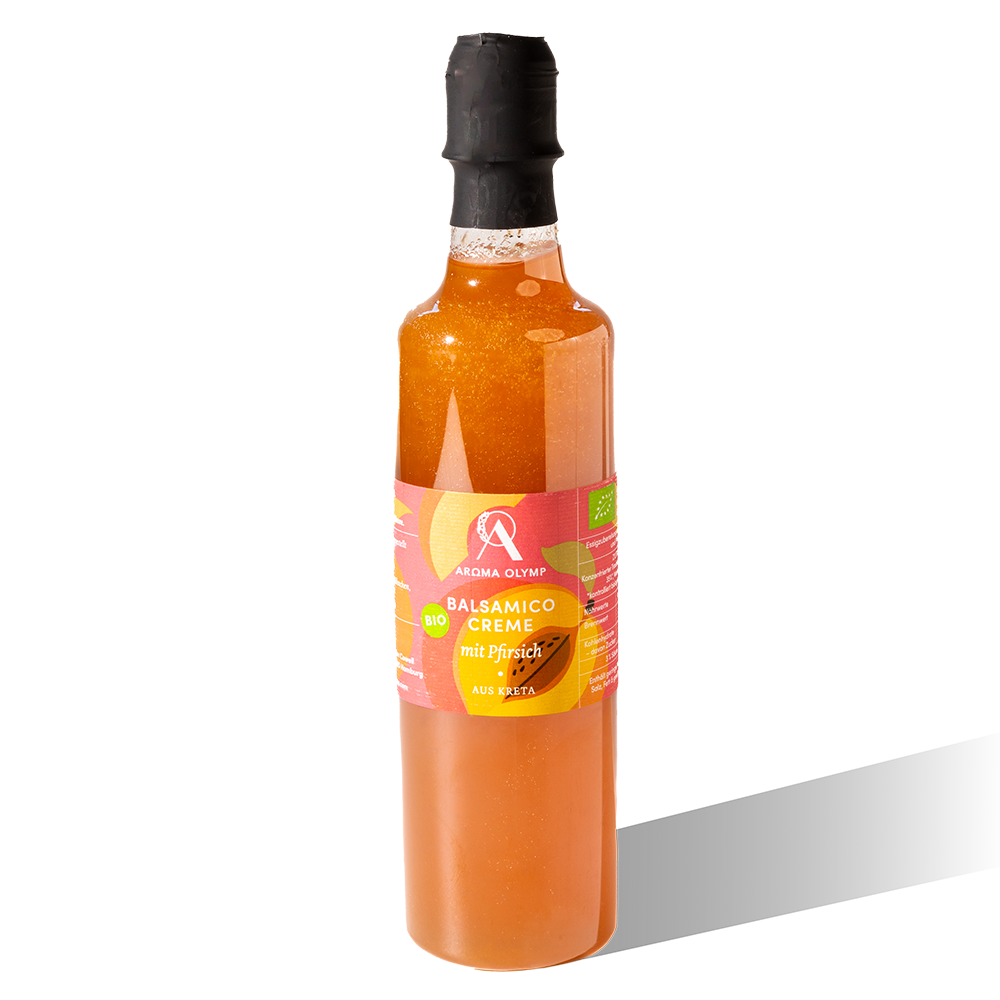 
                  
                    Aroma Olymp Bio Balsamico Creme mit Pfirsich 500 ml in Plastikflasche
                  
                