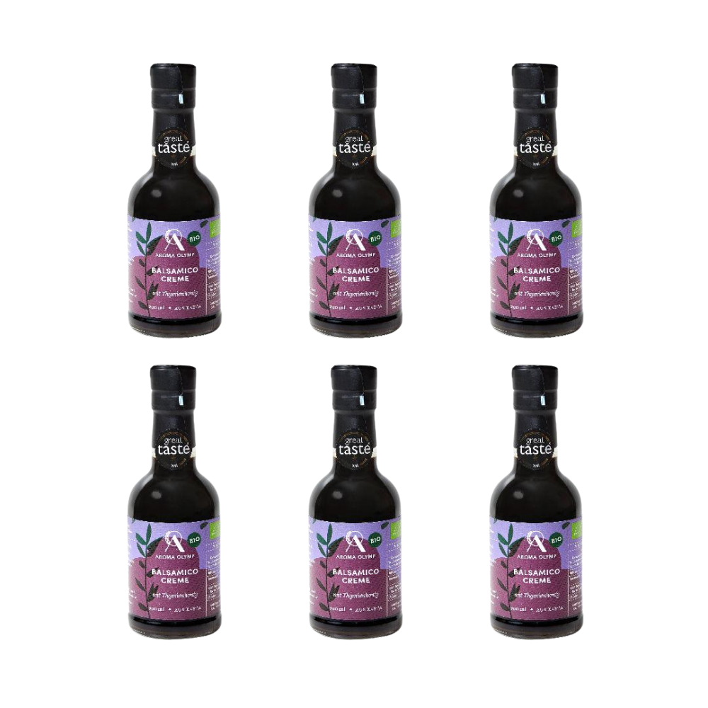 
                  
                    Aroma Olymp Bio Balsamico Creme Thymianhonig 6er Bundle
                  
                