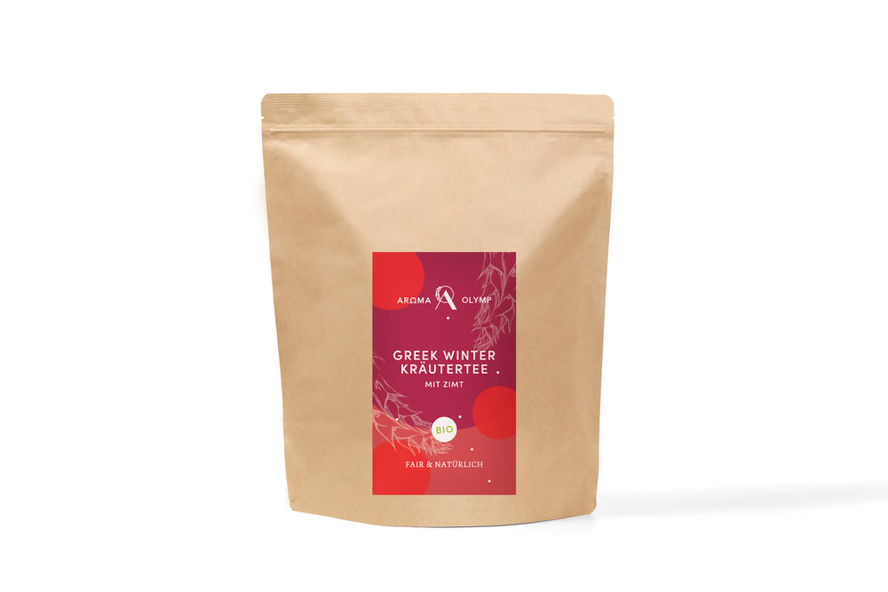 Aroma Olymp Bio Tee Greek Winter Kräutertee mit Zimt 170 g im Doypack