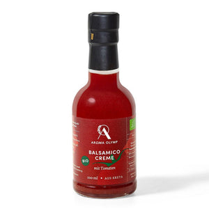 
                  
                    Aroma Olymp Bio Balsamico Creme mit Tomate in einer 200 ml Glasflasche 
                  
                
