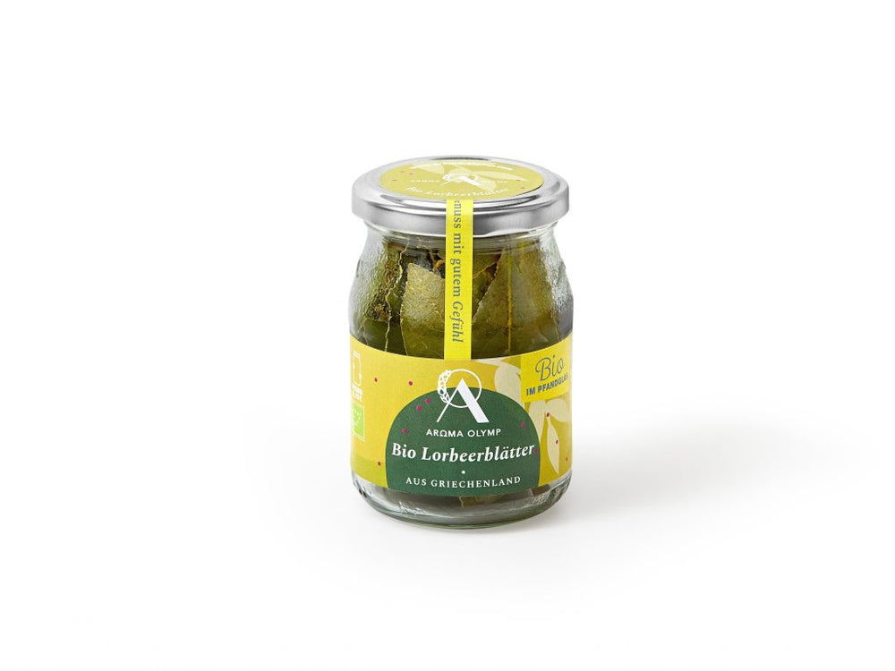
                  
                    Aroma Olymp Bio-Lorbeerblätter, getrocknet, im Mehrwegpfandglas
                  
                