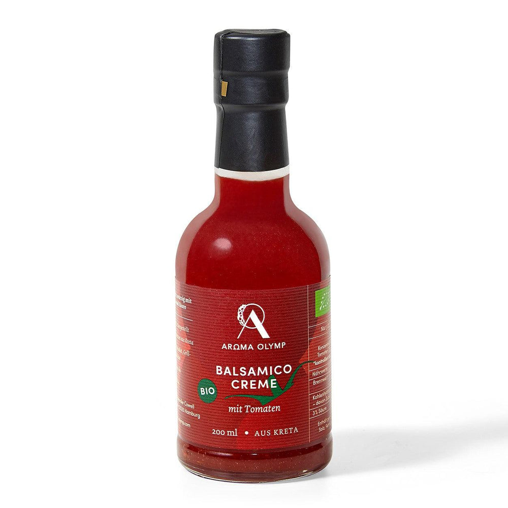 Aroma Olymp Bio Balsamico Creme mit Tomate in einer 200 ml Glasflasche 